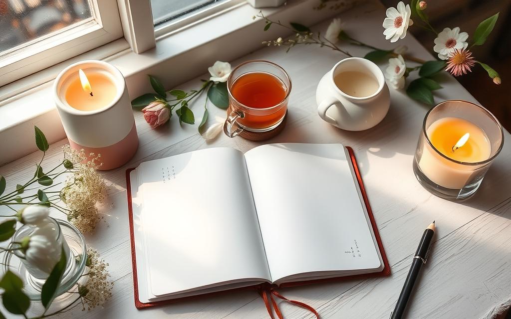 Wellness journaling prompts for self-care and mindfulness