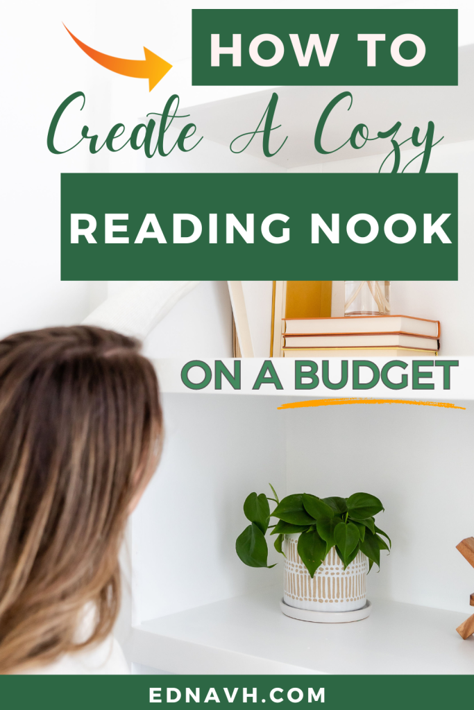 How to create a cozy reading nook on a budget pinterest pin