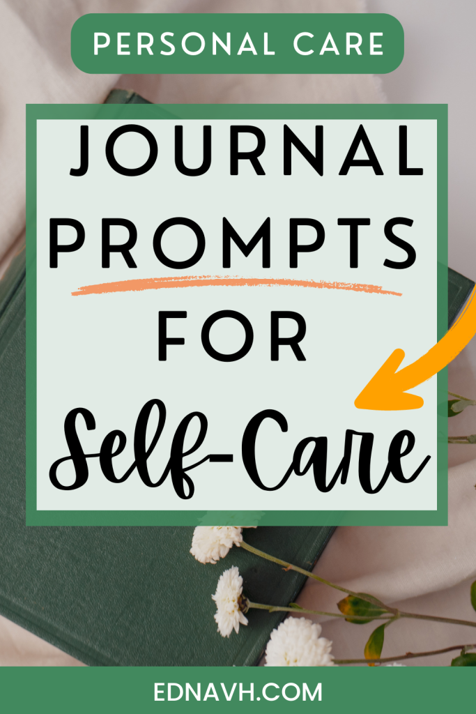 Journal prompts for self-care pinterest pin