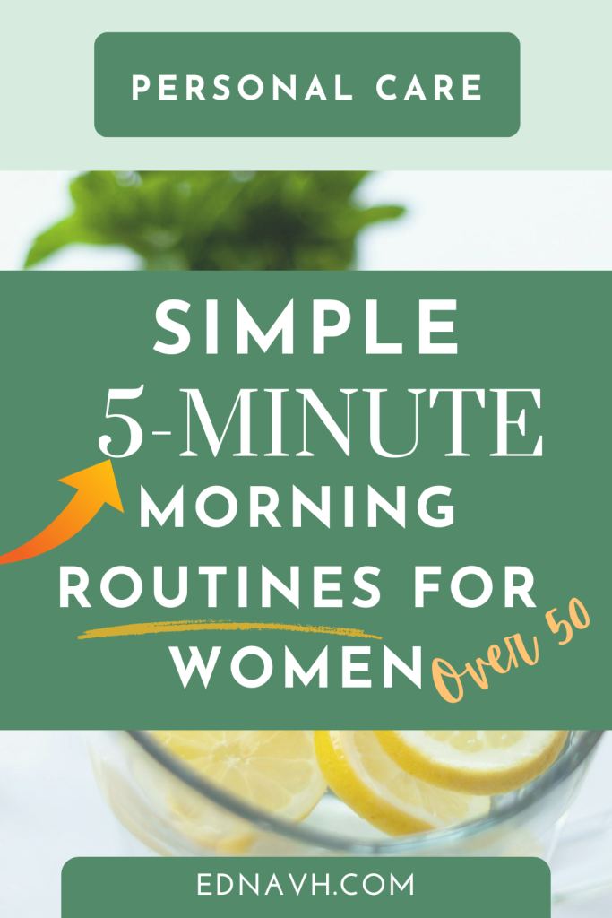 simple 5-minute morning routines for women pinterest pin
