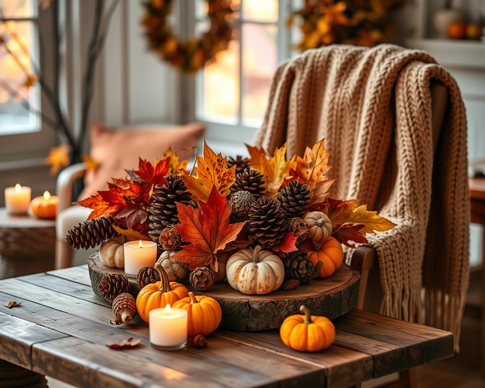 Natural fall decor elements